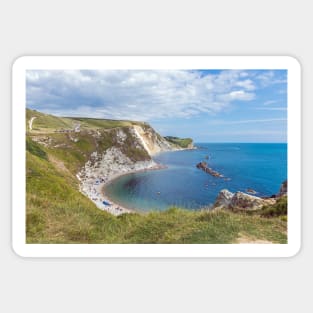 Dorset Man O'War beach view Sticker